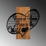 Wallity Peace At Home Peace in The World 1 - Escultura de Pared Nogal y Negro